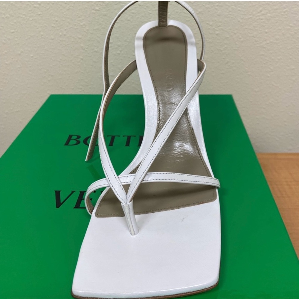 Bottega Veneta White Strappy Sandals